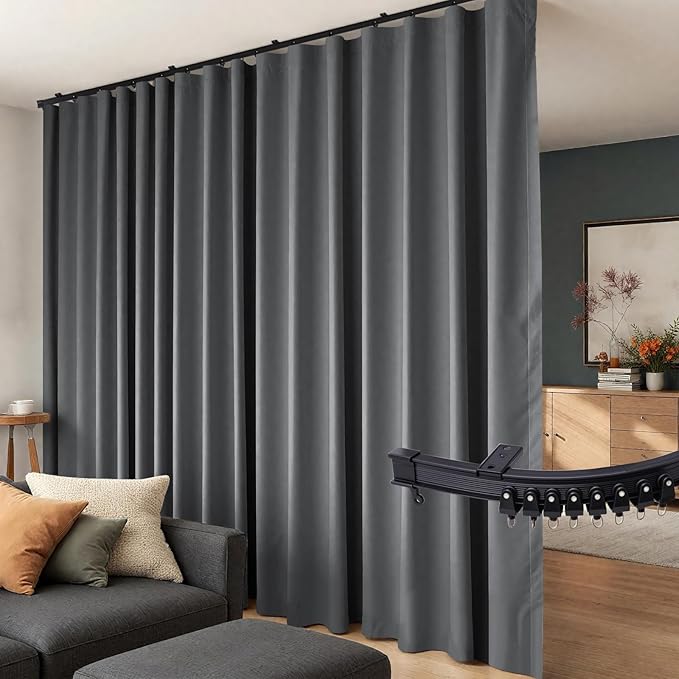 Room Divider Curtains Flexible Ceiling Tracks set Curtain track Ceiling Mount
