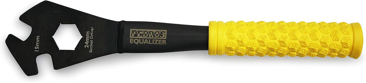 Pedro's Unisex's Equalizer PRO Pedal Wrench II-15MM, Black/Yellow, 15mm
