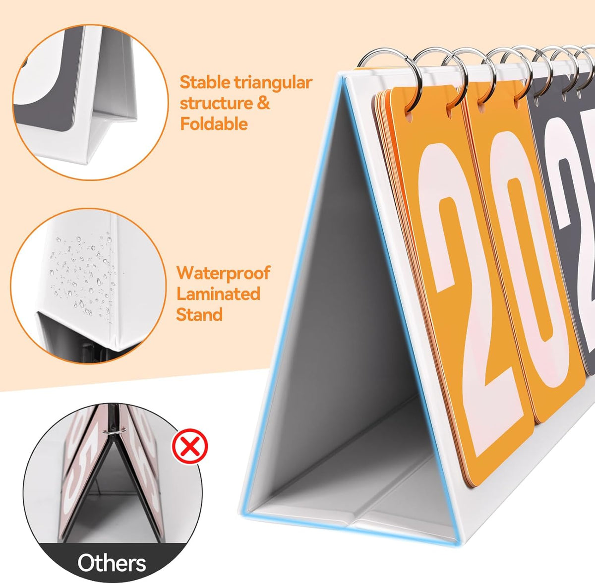 Scoreboard Flip Tabletop Score Counter - Portable, Waterproof & Durable for Sports Training | Pool, Tennis, Basketball
