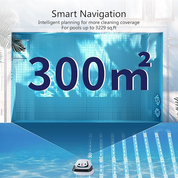Pool Surface Skimmer Cleaner, Automatic Robotic Pool Vacuum Cleaner, Pool Cleaner Robot, Pool Sweepers for Inground Swimming Pools