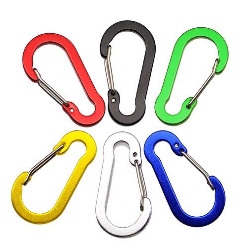 Lix&Rix Spiral Elastic Fishing Tool Sets Coiled Lanyards with Clips and Spring Rings, 2pcs Sliver