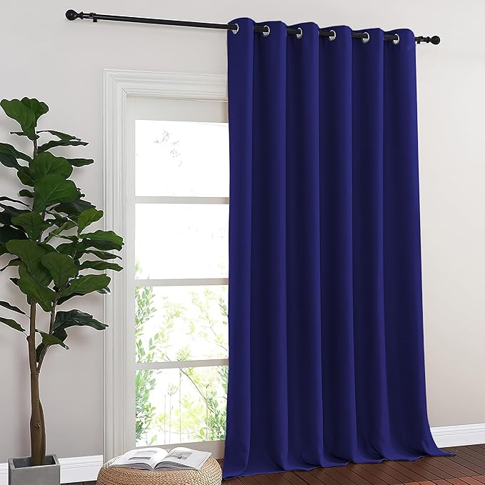 NICETOWN Blackout Sliding Glass Door Curtains, Room Darkening Thermal Insulated