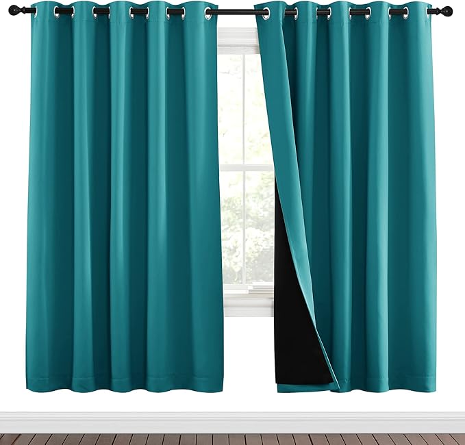 NICETOWN 100% Blackout Window Curtain Panels, Full Light Blocking Drapes