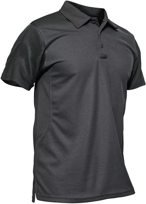 MAGCOMSEN Men's Quick-Dry Tactical Polo Shirt - Short Sleeve Pique Jersey for Golf & Active Wear