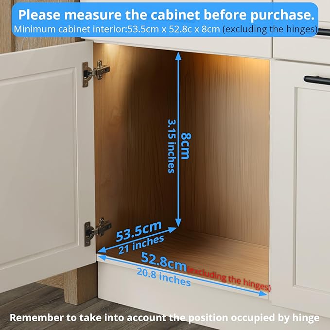 ZOINLIY Pull Out Cabinet Organizer, Versatile Slide Out Kitchen Organizers and Storage,Heavy Duty Drawer Cupboard Storage Basket, Smooth Sliding, Chrome Finish,20.8" W x 21" D