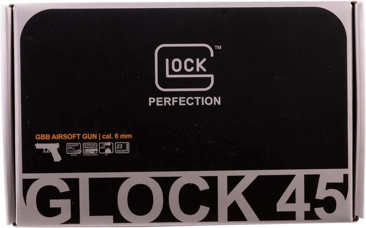 Umarex Elite Force Glock 45 GBB Airsoft Pistol - Realistic Blowback Action, Black Finish