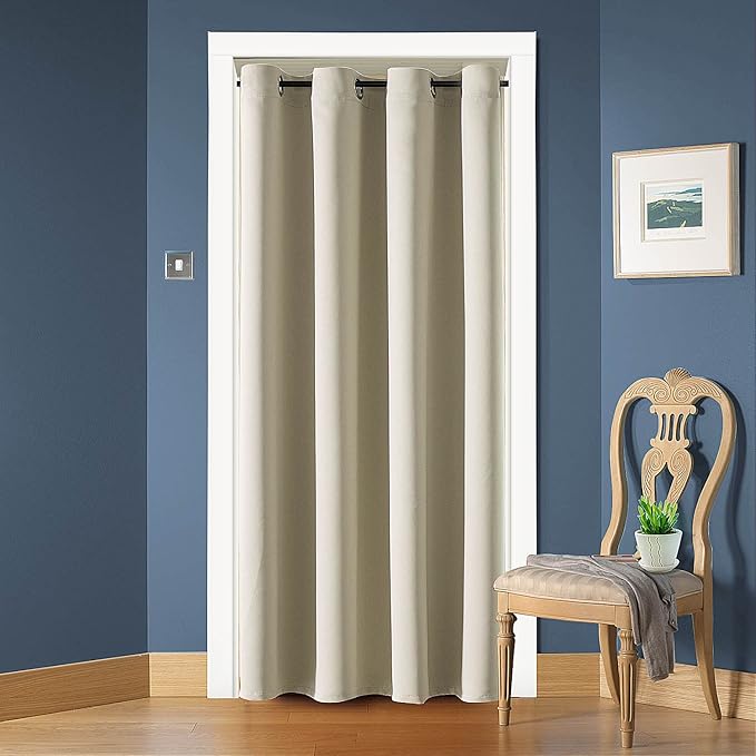 ChrisDowa Blackout Door Curtains