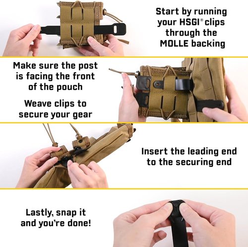 High Speed Gear Short Clips for Police & Military - PALS & MOLLE Belt Accessories