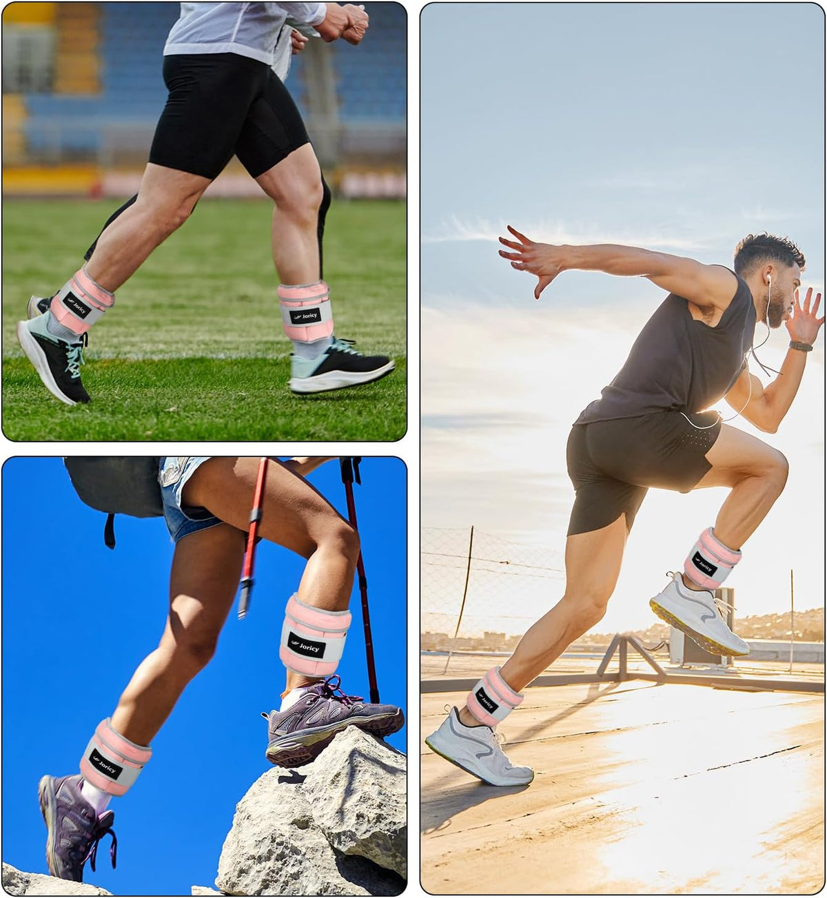 Skiennix Adjustable Ankle Weights - Removable Weight for Strength Training | 1-10 LBS, 1 Pair