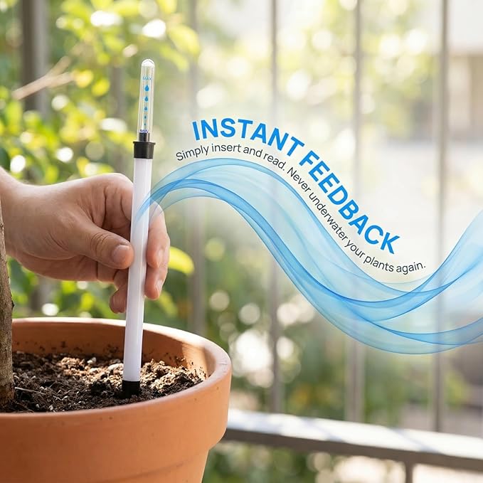 BESPORTBLE 2Pcs Water Level Indicator for Plants, 14-Inch Plant Water Meter Gauge, Visual Watering Reminder Sticks for Indoor Outdoor Potted Plants, Flower Pots and Self Watering Planters