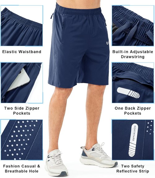 NORTHYARD Men's Athletic Running Shorts - Quick Dry Lightweight Gym Workout | Available in 5", 7", 9" Sizes