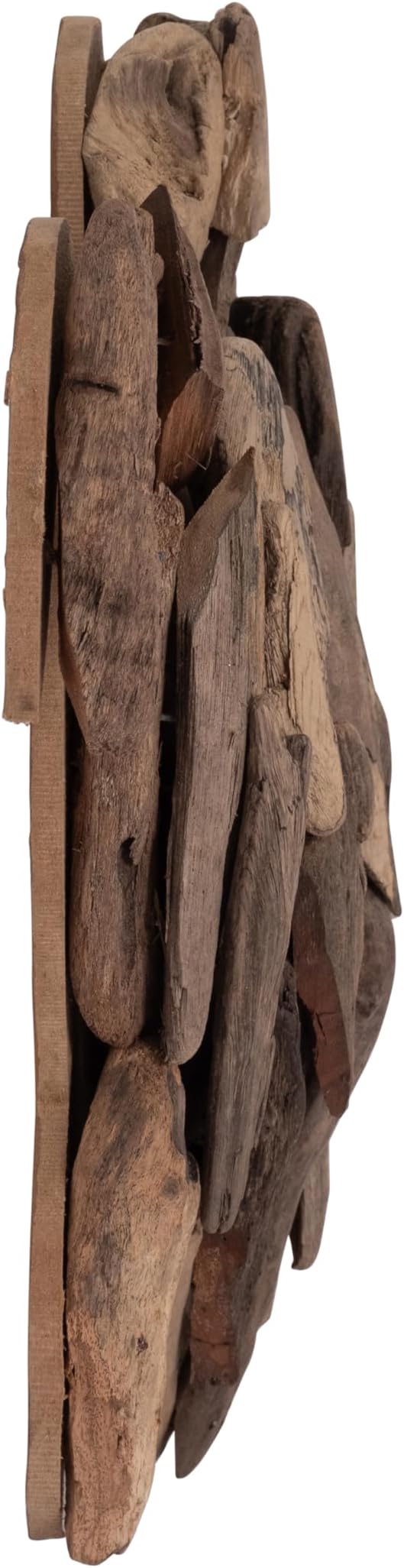 Decorative Driftwood Art Sculpture for Home, Bathroom and Office Decor - Sculptural Ornaments Accent for Room and Living Room Styling - Modern Figurine for Coffee Table or Shelf Display - 12", Brown