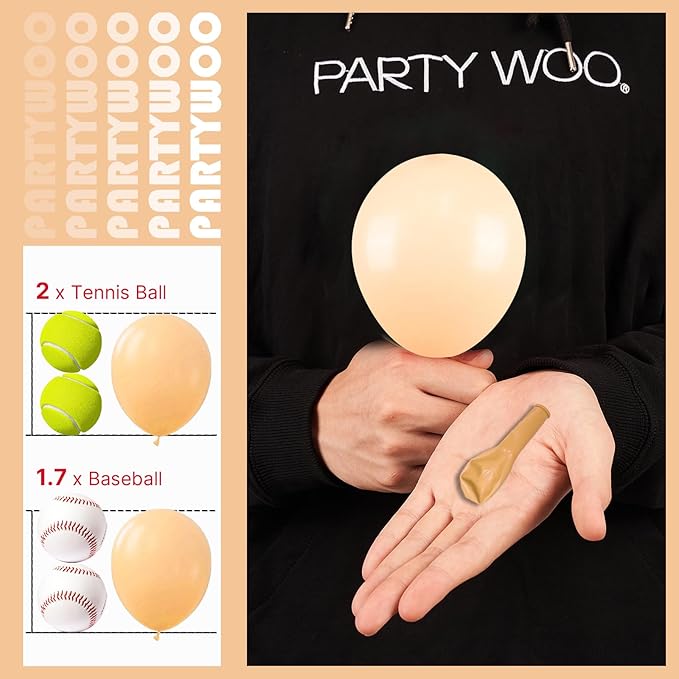 PartyWoo Nude Balloons 50pcs 5 Inch Apricot Boho Fall Neutral Latex Helium Balloons for Graduation Wedding Anniversary Birthday Boy Baby Shower Woodland Boho Theme Party Decorations Brown-F05