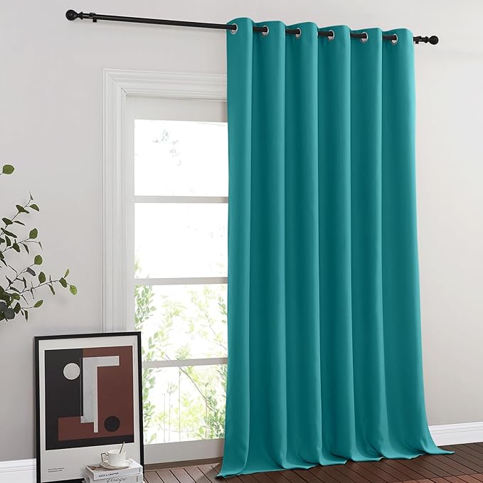 NICETOWN Blackout Sliding Glass Door Curtains, Room Darkening Thermal Insulated