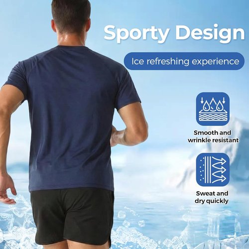 HYCOPROT Men's Quick Dry Athletic T-Shirts - Moisture Wicking Short Sleeve Gym Tees for Running & Casual Wear