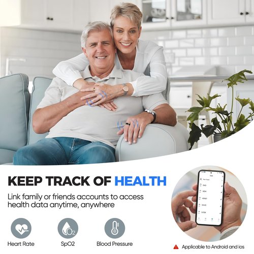 BIEMHA Smart Ring for Women & Men, Health Tracker with Sleep，Exercise Monitoring, iOS&Android Compatible, IP68 Waterproof, No Subscription, 5-Day Battery (Rose Gold, 9)