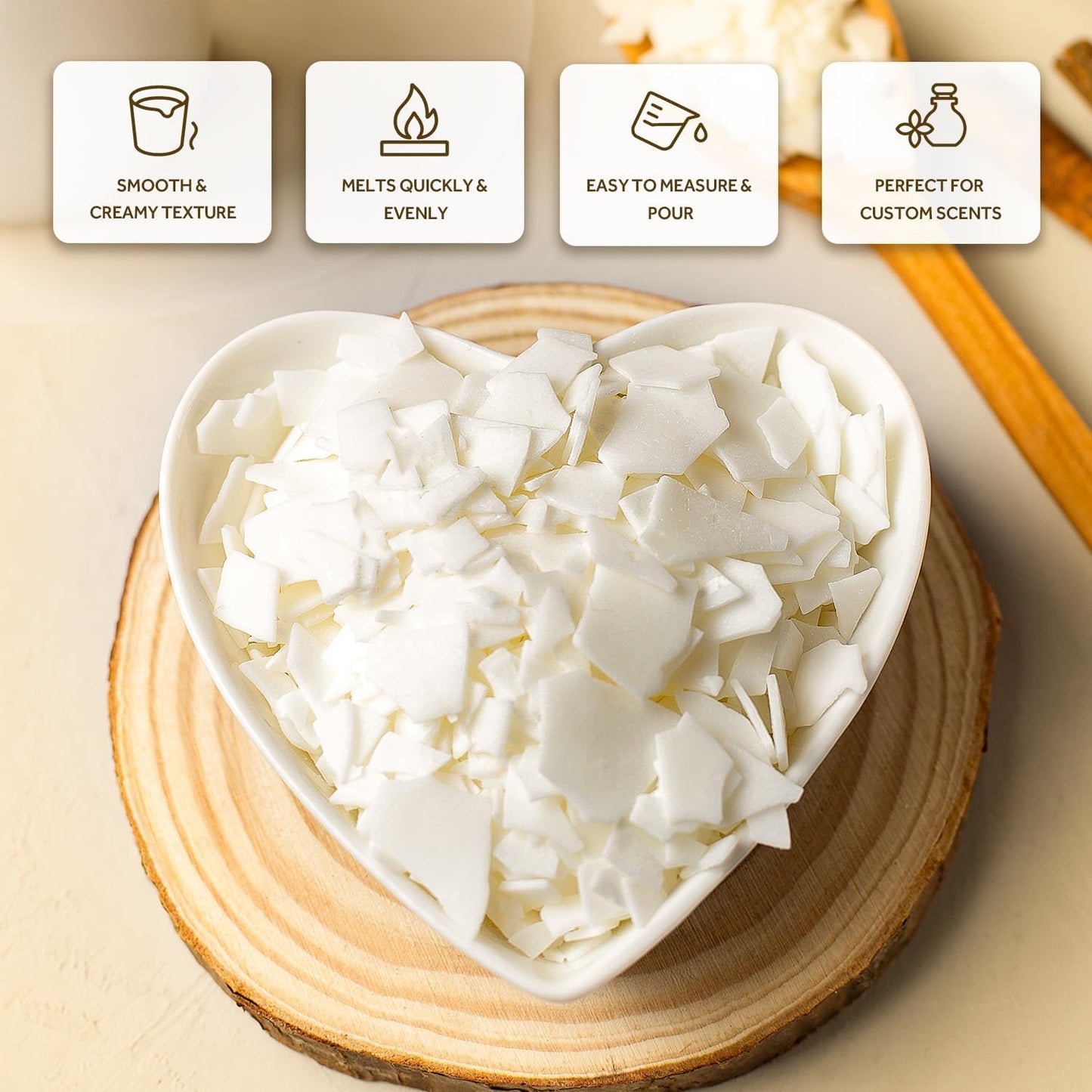 NORVENCE Soy Wax for Candle Making, Natural Soy Wax Flakes 20lb, Premium Candle Wax for DIY Candle Crafting