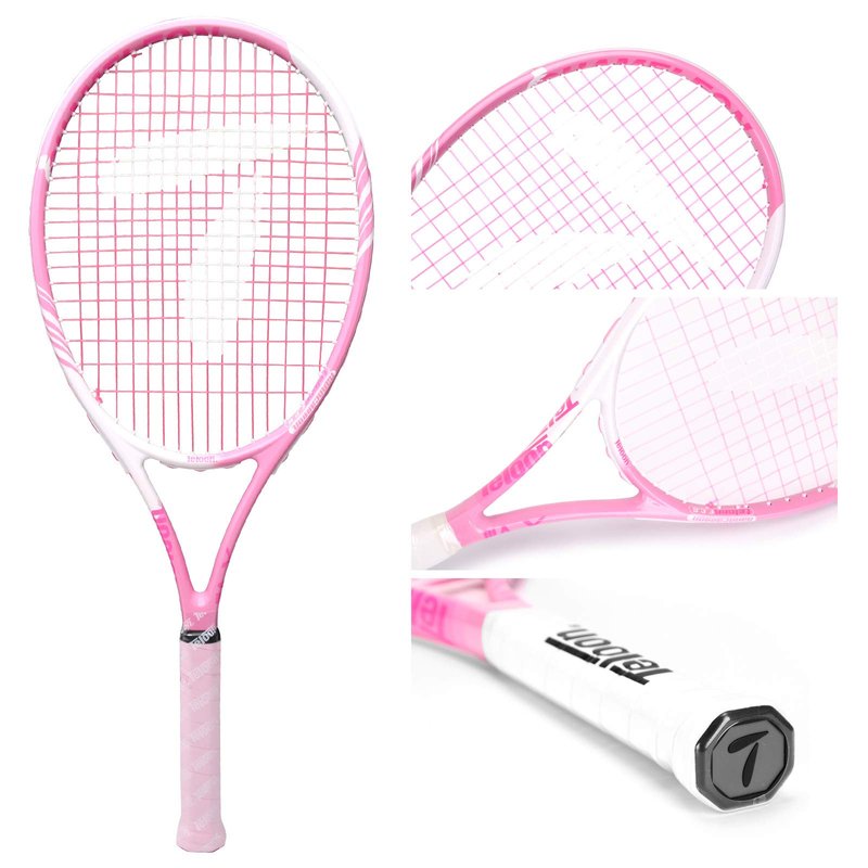 Teloon Tennis Rackets for Adults 2 pcs Recreational -27 inch Tennis Racquet for Men and Women College Students Beginner Tennis Racket.… (Black-Pink)