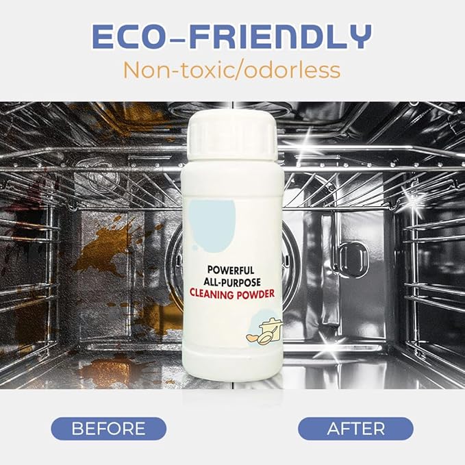 Powerful Kitchen All-purpose Powder Cleaner, 2025 New Super Strong Grease Remover, Instant Kitchen All-Purpose Cleaning Powder, Heavy Kitchens Duty Degreaser Multi-Purpose Cleaning Paste (1, 110g)