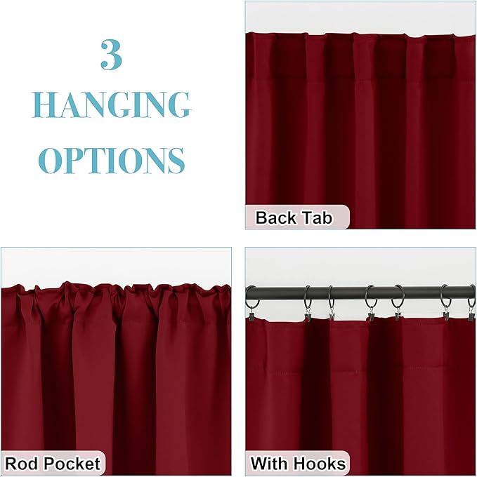 RYB HOME Small Window Curtains