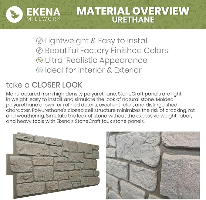 EverStone River Rock Faux Rock Panel, Azure Stone Color