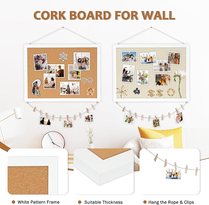Double-Sided Large Cork Board