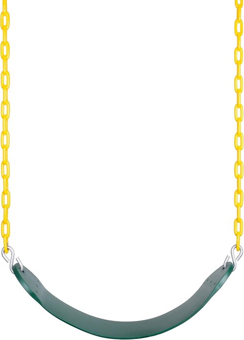 New Bounce Swing Seat - Heavy-Duty Outdoor Swing Set Accessory with Rust-Proof Chain | Green, 1 Pack