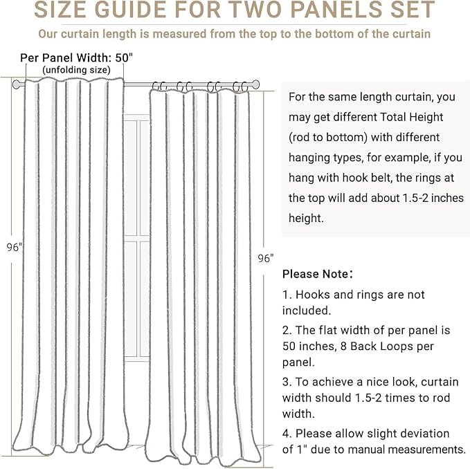 100% Blackout Shield Chambray Blue Linen Blackout Curtains