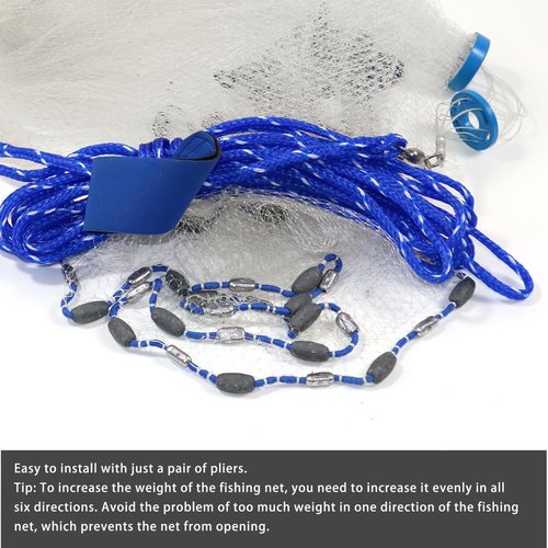 Fishing Cast Net Easy Installation Lead Sinkers 0.35oz / 10g Throw Net Sinkers Add Weights Kit for Casting Net Sinker for Freshwater Saltwater 99.9% Pure Lead 41PCS