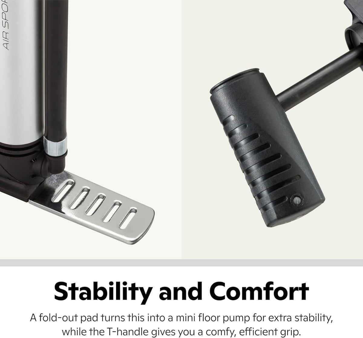 Schwinn Air Sport Mini Bike Pump - Portable Foot & Hand Pump for Schrader & Presta Valves | Ideal for Easy Road Riding