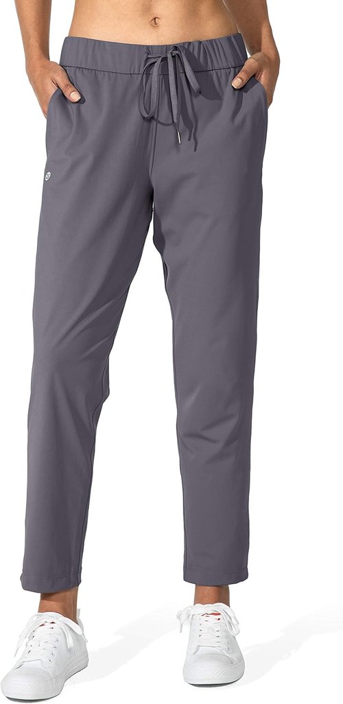 G Gradual Women's 7/8 Stretch Ankle Pants - Deep Pockets for Golf, Travel, and Lounge Wear