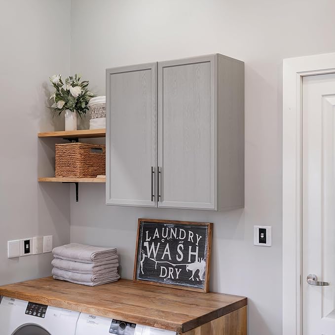 FIMELLO 30" Laundry Room Cabinets Wall Mounted, Wall Cabinets