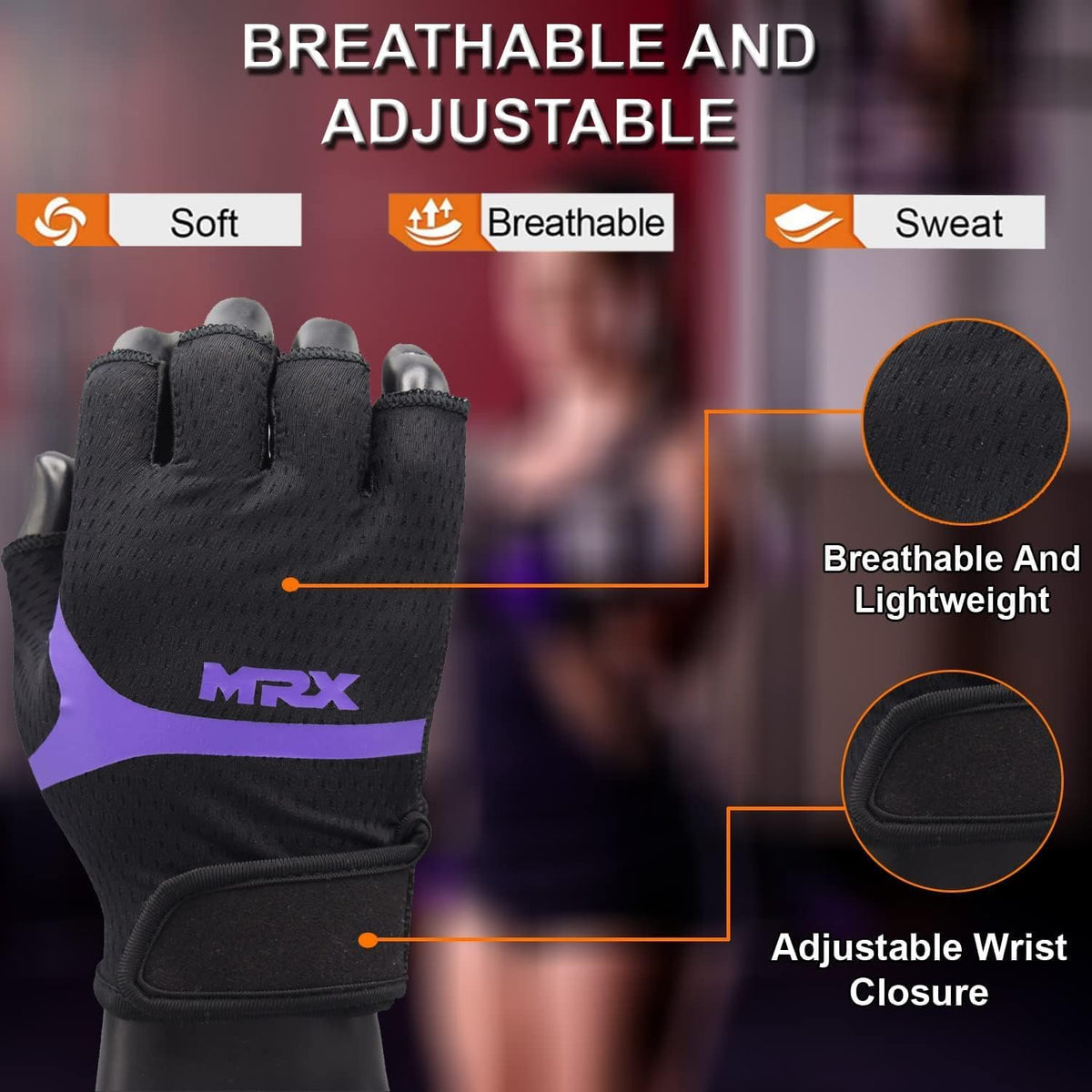 Women's Weight Lifting Gloves - Anti-Slip Padded Fitness Gloves for CrossFit & Training
