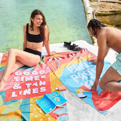 Dock & Bay Beach Towel - Quick Dry & Sand Free - Compact & Lightweight - Eco-Friendly Recycled Material - Large (160x90cm)