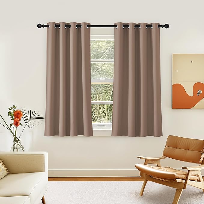 NICETOWN Room Darkening Short Curtain 54 inches Long
