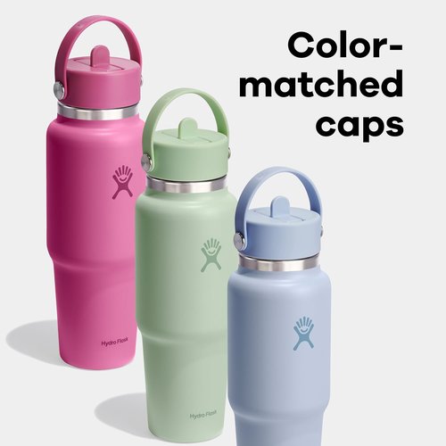 Hydro Flask Travel Water Bottle - Insulated Stainless Steel - Leakproof 24 Oz Nectar Orange