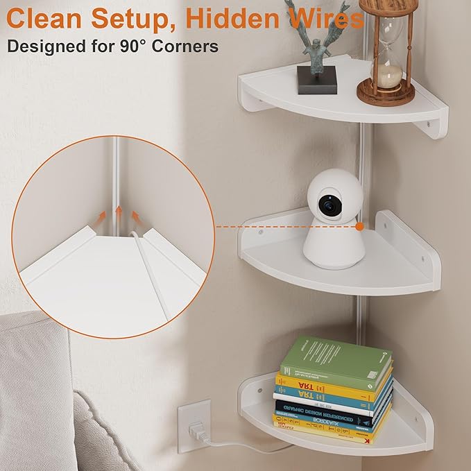 YAOHUOO Corner Shelf Wall Mounted
