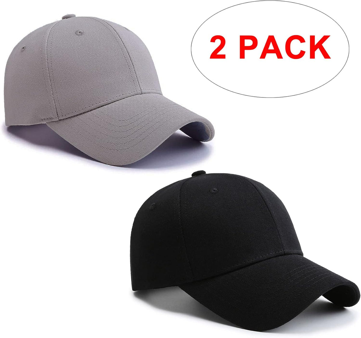 PFFY Baseball Cap - Stylish Golf Dad Hat for Men & Women | 2 Pack Set