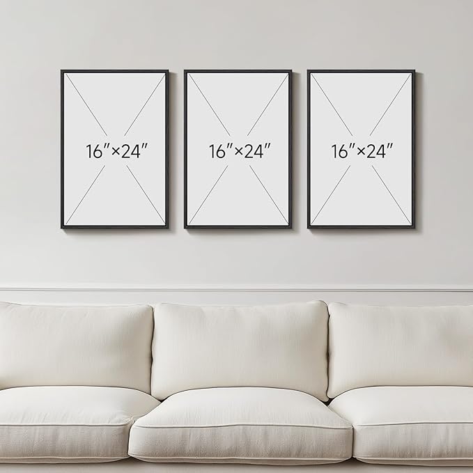 Framed Boho Mid Century Modern Wall Art