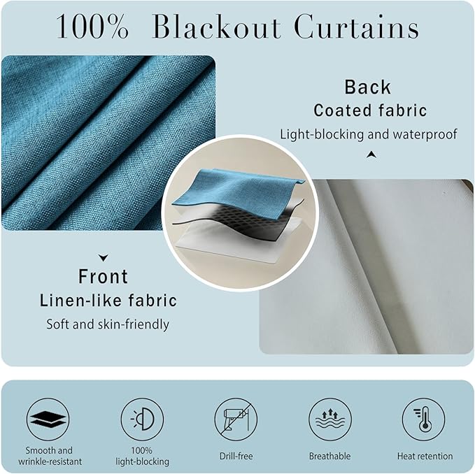 Adhesive 100% Blackout Curtain