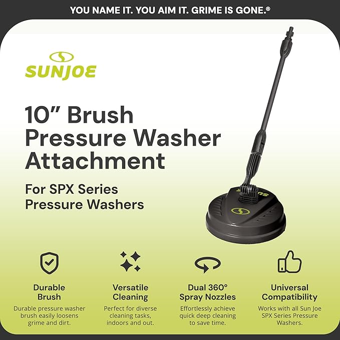 Sun Joe SPX-PCA10 10-Inch Surface, Deck and Patio Cleaning Attachment for SPX Series Pressure Washers
