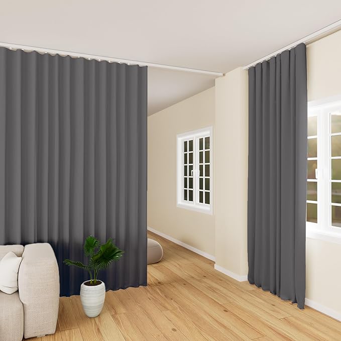 hoeflife Room Divider Curtains Blackout Floor to Ceiling Curtain