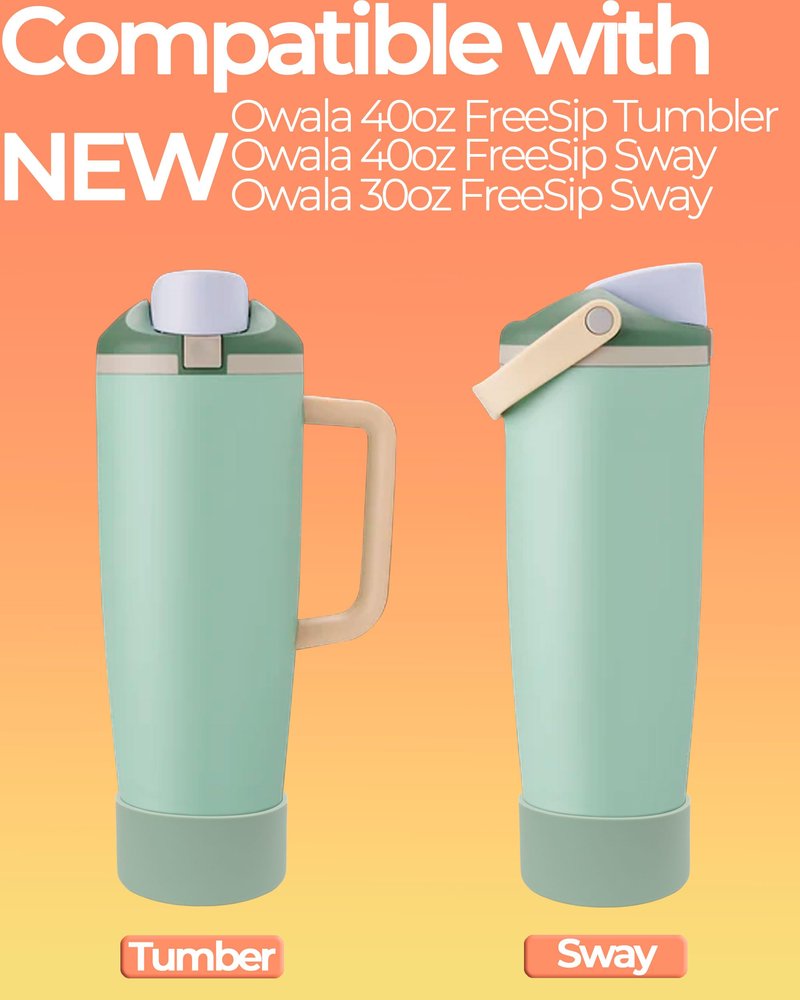 Kaitiaki Silicone Boot for Owala 30oz & 40oz FreeSip Sway Bottles & Tumblers - Non-Slip, Scratch-Resistant, Stability Enhancer, Available in 12 Colors (Very, Very Dark)