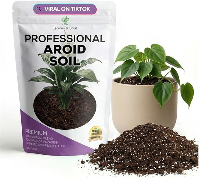 Professional Aroid Soil 8.2 Quarts Ready to Use, Premium Aroid Potting Mix for Indoor Plants, Peat Moss Coco Coir Perlite Dolomite, Well Draining Aroid Plant Soil Made in USA