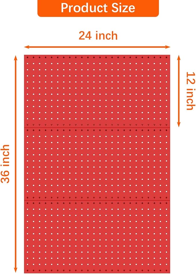 TORACK 3 PCS Metal Pegboard Panels