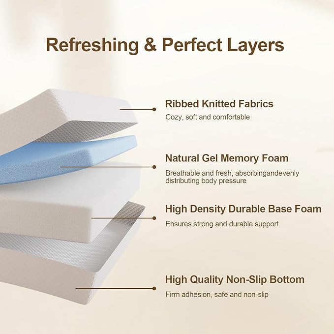 6 Inch Full Size Mattress in a Box,Memory Foam Mattress for Comfort Sleep, Cooling Night Sleep & Pressure Relief, Ships Compressed (6", Full)
