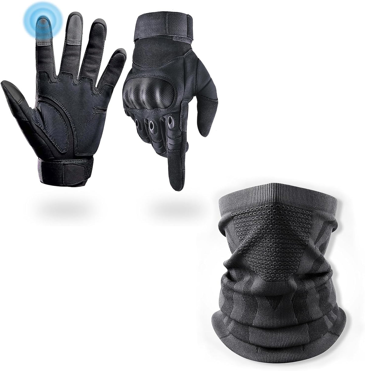 Skiennix Tactical Gloves - Winter Neck Gaiter Warmer for Ultimate Cold Weather Protection