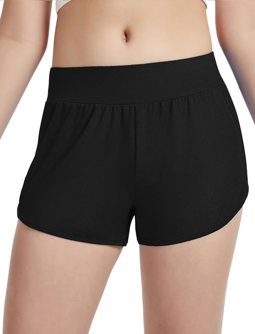 EXARUS Girls Athletic Running Shorts - High Waisted & Low Rise | 4 Pack for Ages 6-14