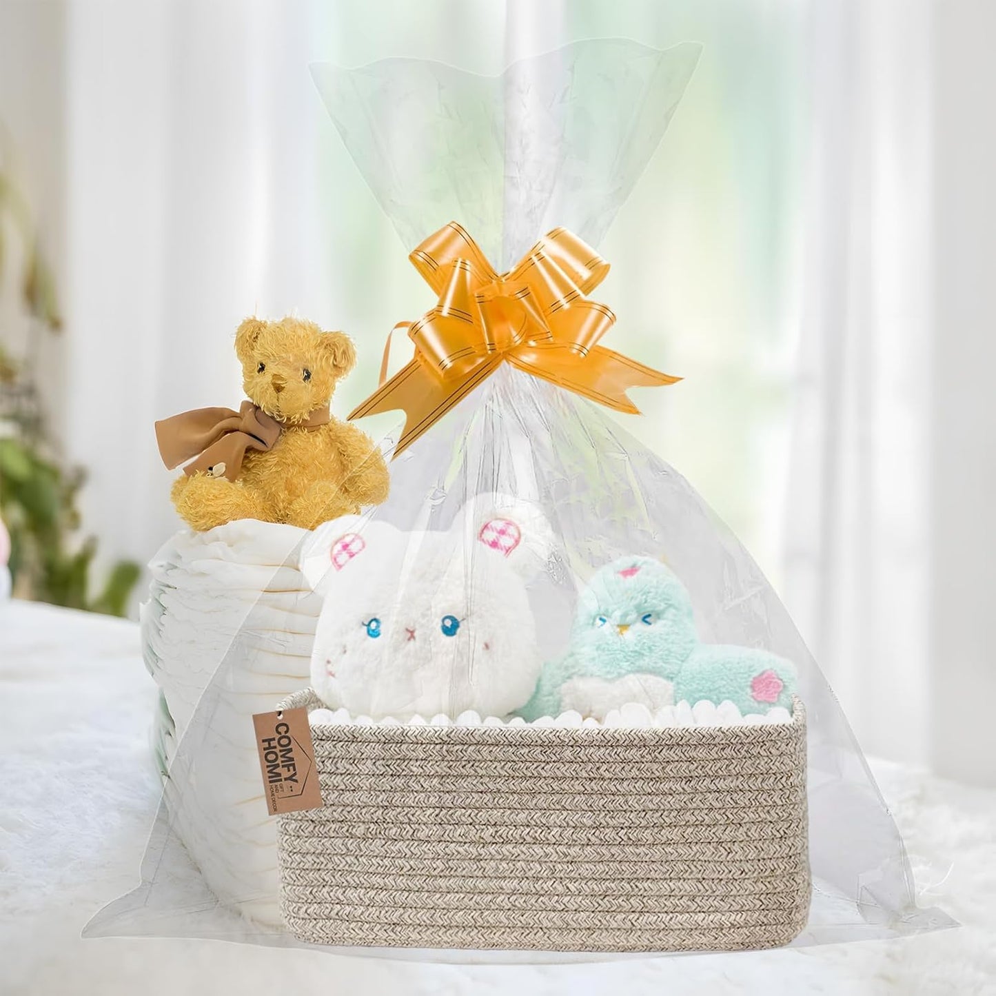 COMFY-HOMI 11.5"x7.5"x4.7" Storage Baskets for Organizing | Cotton Rope Woven Basket | Toy Storage Bin Box | Basket for Shelves, Closet Organizer Bin, Decorative Closet Shelf, 3 Pack, all brown