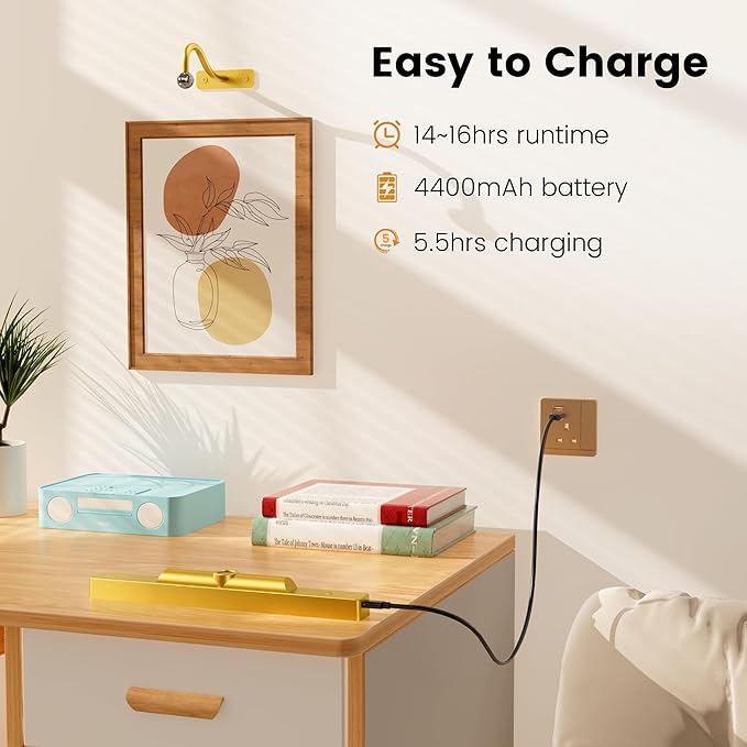 4 Pack Picture Art Above Light Set, Remote Control Timer 3 Color Temps